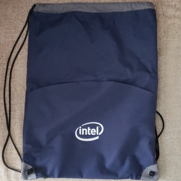 Intel Navy Drawstring Backpack Bag - Picture 1 of 1